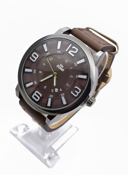 RELOJ ANALOGO CON CALENDARIO   CALIDAD AA DISEÑO PULSO CUERO REFORZADO  / NO SUMERGIBLE