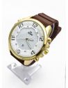 RELOJ ANALOGO CON CALENDARIO   CALIDAD AA DISEÑO PULSO CUERO REFORZADO  / NO SUMERGIBLE