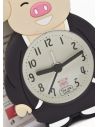 RELOJ 12 X 7 CM ESCRITORIO CON ALARMA  FRENTE GOMA - METALICO MEDIANO  PILA AA 