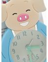 RELOJ 12 X 7 CM ESCRITORIO CON ALARMA  FRENTE GOMA - METALICO MEDIANO  PILA AA 
