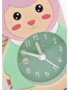 RELOJ 12 X 7 CM ESCRITORIO CON ALARMA  FRENTE GOMA - METALICO MEDIANO  PILA AA 