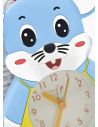 RELOJ 12 X 7 CM ESCRITORIO CON ALARMA  FRENTE GOMA - METALICO MEDIANO  PILA AA 