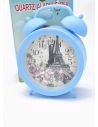 RELOJ 14 X 10 CM ESCRITORIO CON ALARMA  - METALICO / ACRILICO MEDIANO  