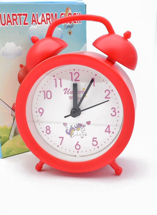 RELOJ 14 X 10 CM ESCRITORIO CON ALARMA  - METALICO / ACRILICO MEDIANO  