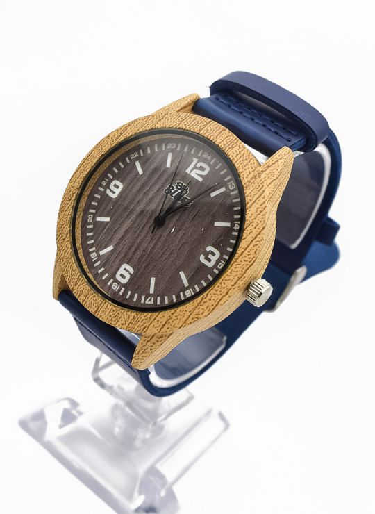 RELOJ  CALIDAD AA PULSO SILICONA/CUERO SINT / TELA CON MAQUINARIA METALICA / NO SUMERGIBLE BLUE NIGHT