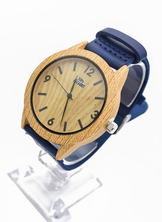RELOJ  CALIDAD AA PULSO SILICONA/CUERO SINT / TELA CON MAQUINARIA METALICA / NO SUMERGIBLE BLUE NIGHT