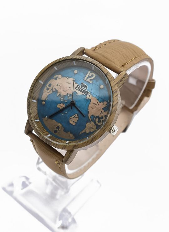 RELOJ  CALIDAD AA PULSO SILICONA/CUERO SINT / TELA CON MAQUINARIA METALICA / NO SUMERGIBLE BLUE NIGHT