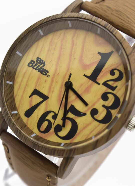 RELOJ  CALIDAD AA PULSO SILICONA/CUERO SINT / TELA CON MAQUINARIA METALICA / NO SUMERGIBLE BLUE NIGHT