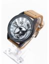RELOJ  CALIDAD AA PULSO SILICONA/CUERO SINT / TELA CON MAQUINARIA METALICA / NO SUMERGIBLE BLUE NIGHT