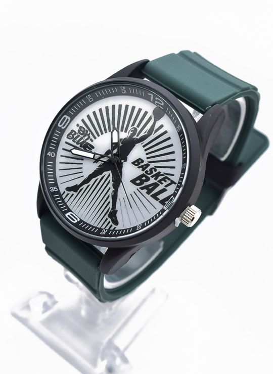 RELOJ  CALIDAD AA PULSO SILICONA/CUERO SINT / TELA CON MAQUINARIA METALICA / NO SUMERGIBLE BLUE NIGHT
