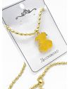 SET DE COLLAR, DIJE Y ARETES EN COVERGOLD CON MICROCIRCIONES RODINADO INCLUYE CADENA FRAMBUESA 