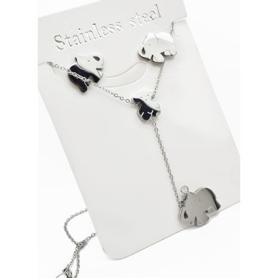 SET DE COLLAR, DIJE Y ARETES EN ACERO INOXIDABLE 316L