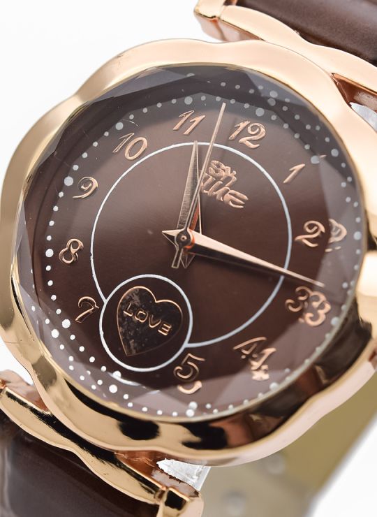 RELOJ ANALOGO CALIDAD AA PULSO CUERO CRISTALES / NO SUMERGIBLE