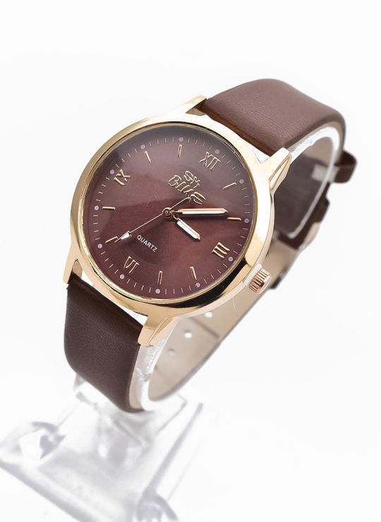 RELOJ ANALOGO CALIDAD AA PULSO CUERO CRISTALES / NO SUMERGIBLE