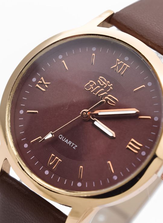 RELOJ ANALOGO CALIDAD AA PULSO CUERO CRISTALES / NO SUMERGIBLE