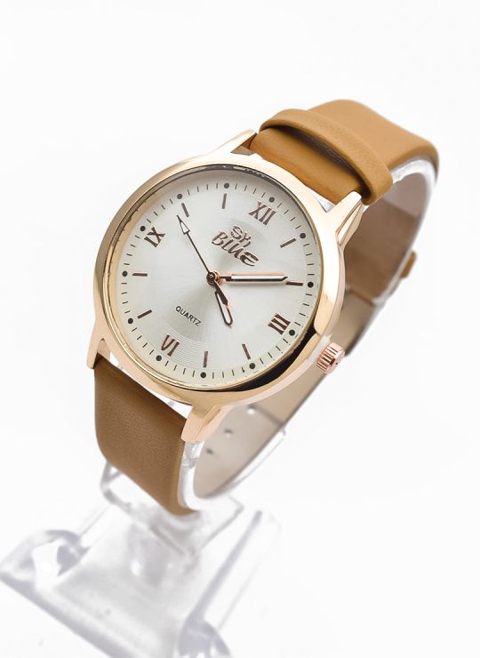 RELOJ ANALOGO CALIDAD AA PULSO CUERO CRISTALES / NO SUMERGIBLE