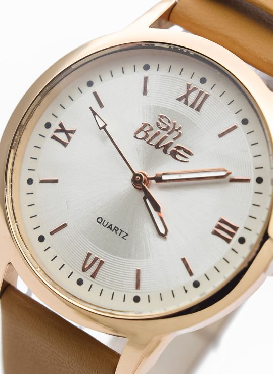 RELOJ ANALOGO CALIDAD AA PULSO CUERO CRISTALES / NO SUMERGIBLE
