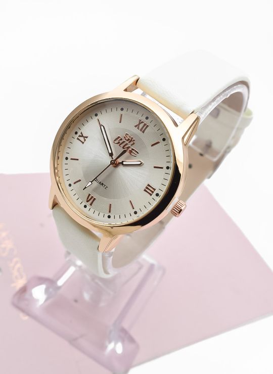 RELOJ ANALOGO CALIDAD AA PULSO CUERO CRISTALES / NO SUMERGIBLE