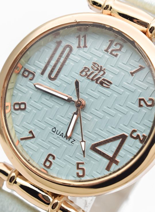 RELOJ ANALOGO CALIDAD AA PULSO CUERO CRISTALES / NO SUMERGIBLE