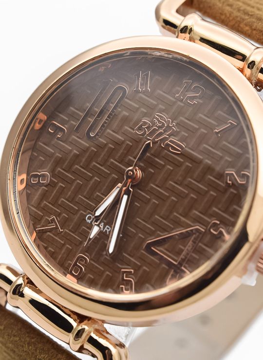 RELOJ ANALOGO CALIDAD AA PULSO CUERO CRISTALES / NO SUMERGIBLE