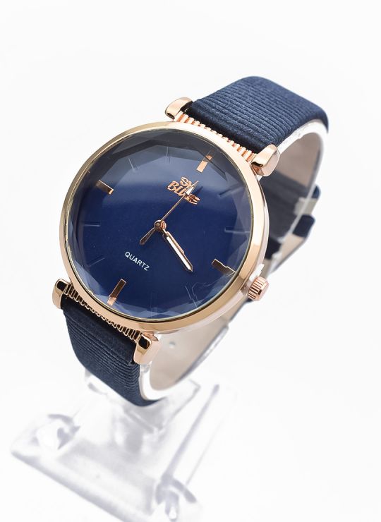 RELOJ ANALOGO CALIDAD AA PULSO CUERO CRISTALES / NO SUMERGIBLE