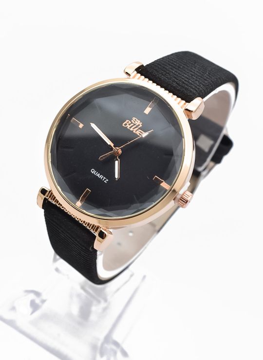 RELOJ ANALOGO CALIDAD AA PULSO CUERO CRISTALES / NO SUMERGIBLE