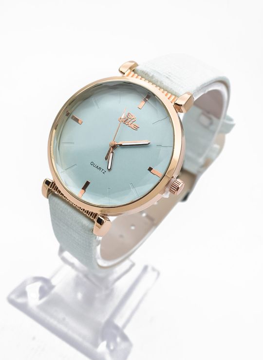 RELOJ ANALOGO CALIDAD AA PULSO CUERO CRISTALES / NO SUMERGIBLE