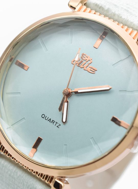 RELOJ ANALOGO CALIDAD AA PULSO CUERO CRISTALES / NO SUMERGIBLE