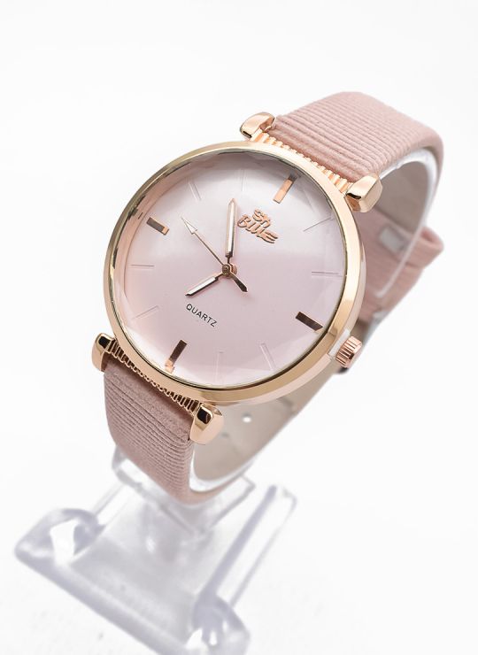RELOJ ANALOGO CALIDAD AA PULSO CUERO CRISTALES / NO SUMERGIBLE