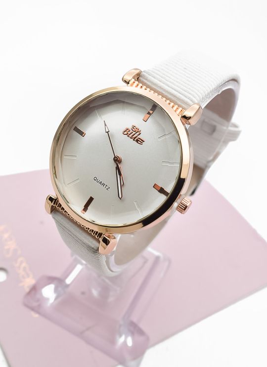 RELOJ ANALOGO CALIDAD AA PULSO CUERO CRISTALES / NO SUMERGIBLE