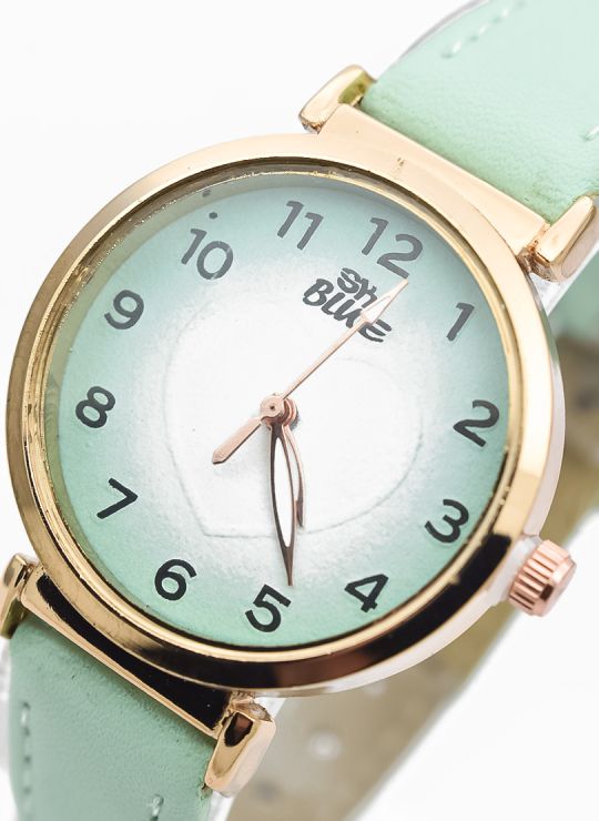 RELOJ ANALOGO CALIDAD AA PULSO CUERO CRISTALES / NO SUMERGIBLE
