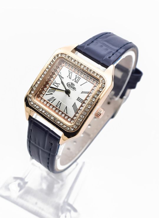 RELOJ ANALOGO CALIDAD AA PULSO CUERO CRISTALES / NO SUMERGIBLE