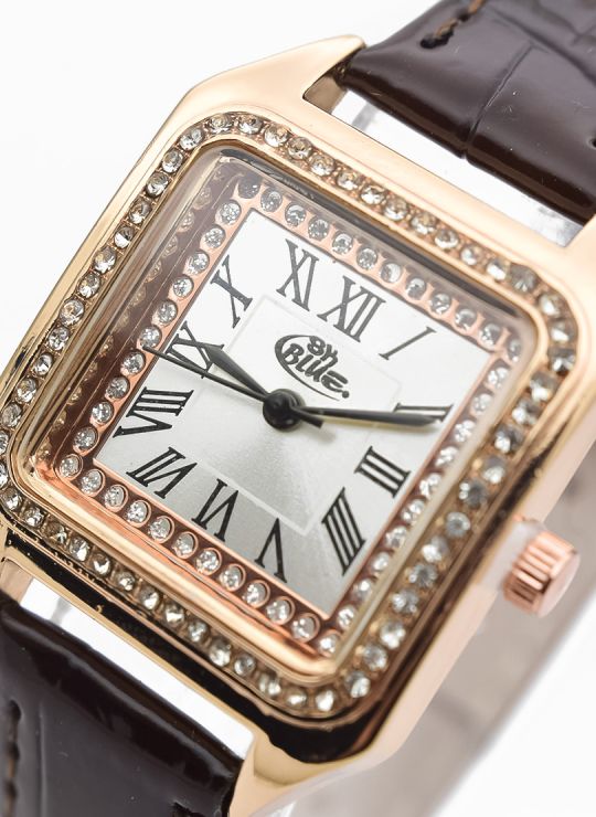 RELOJ ANALOGO CALIDAD AA PULSO CUERO CRISTALES / NO SUMERGIBLE