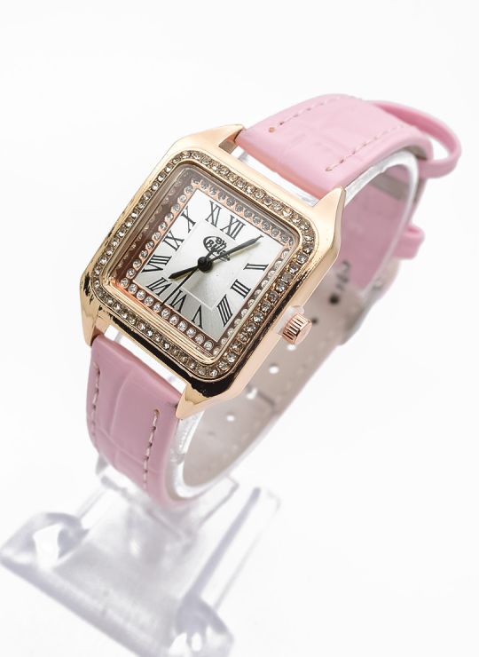 RELOJ ANALOGO CALIDAD AA PULSO CUERO CRISTALES / NO SUMERGIBLE