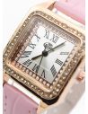 RELOJ ANALOGO CALIDAD AA PULSO CUERO CRISTALES / NO SUMERGIBLE