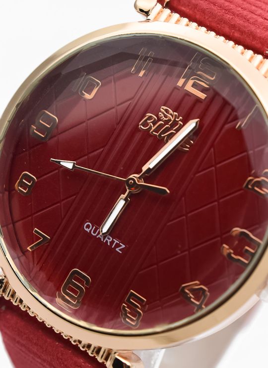 RELOJ ANALOGO CALIDAD AA PULSO CUERO CRISTALES / NO SUMERGIBLE