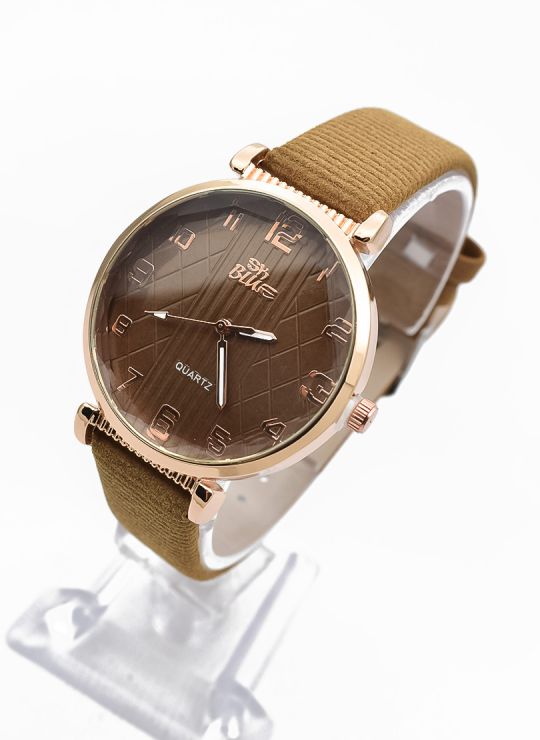 RELOJ ANALOGO CALIDAD AA PULSO CUERO CRISTALES / NO SUMERGIBLE