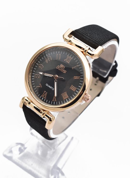 RELOJ ANALOGO CALIDAD AA PULSO CUERO CRISTALES / NO SUMERGIBLE