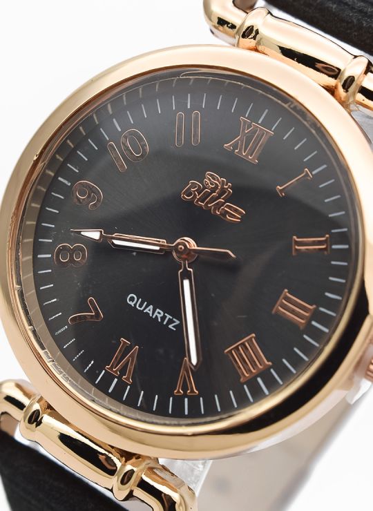 RELOJ ANALOGO CALIDAD AA PULSO CUERO CRISTALES / NO SUMERGIBLE