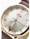 RELOJ ANALOGO CALIDAD AA PULSO CUERO CRISTALES / NO SUMERGIBLE