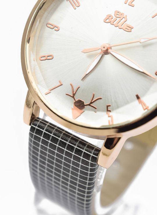 RELOJ ANALOGO CALIDAD AA PULSO CUERO CRISTALES / NO SUMERGIBLE