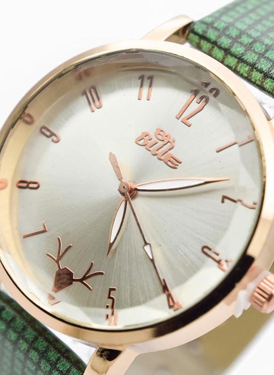RELOJ ANALOGO CALIDAD AA PULSO CUERO CRISTALES / NO SUMERGIBLE
