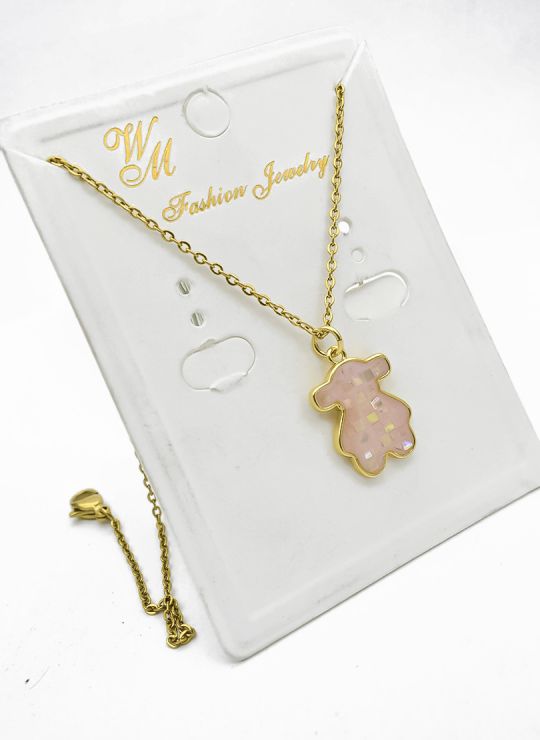 SET DE COLLAR, DIJE EN ACERO INOXIDABLE 316L