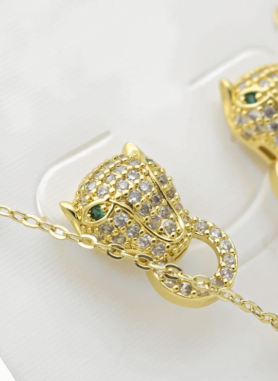 SET DE COLLAR, DIJE EN RODIO CON MICROCIRCIONES 