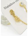 ARETES MEDIANOS CON EARCUFF EN ACERO INOXIDABLE 316L