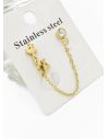 ARETES MEDIANOS CON EARCUFF EN ACERO INOXIDABLE 316L