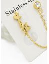 ARETES MEDIANOS CON EARCUFF EN ACERO INOXIDABLE 316L