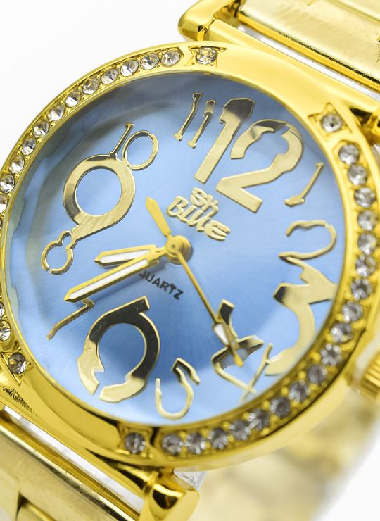 RELOJ CALIDAD AA SKBLUE  PULSO METALICO/ NO SUMERGIBLE