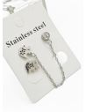 ARETES MEDIANOS CON EARCUFF EN ACERO INOXIDABLE 316L