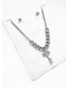 SET DE COLLAR, DIJE Y ARETES EN ACERO INOXIDABLE 316L